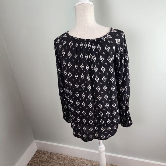 Paper Moon Women's Round Neck With Tie Elastic Sleeve Top Size Small - Picture 5 of 8